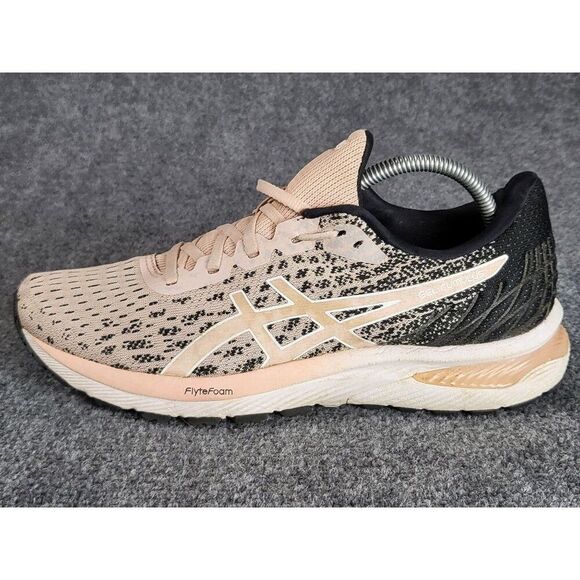 Asics Gel Cumulus 22 Knit Sneakers Women Sz 11 Pink Black Flyte Foam Running - Picture 1 of 9
